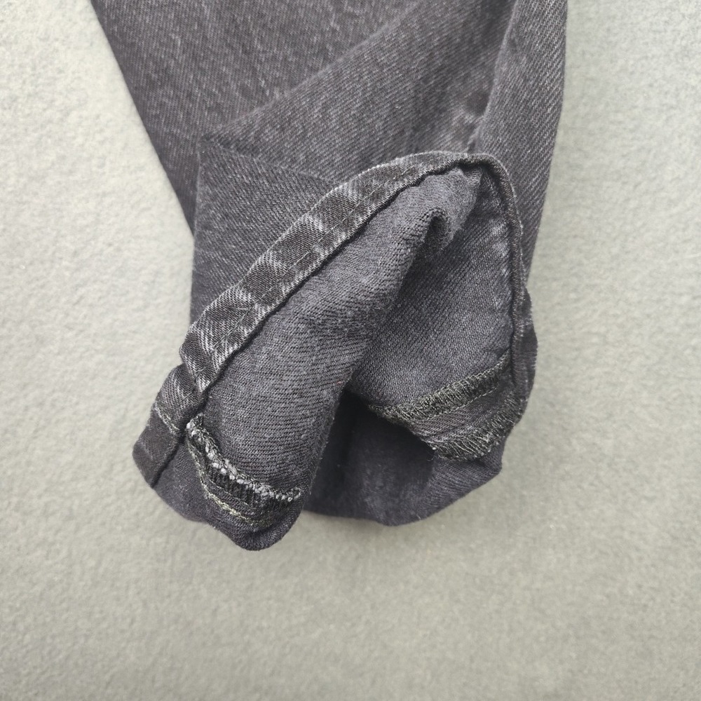 Levis 501 Jeans Mens 35x30 Black Custom Altered Black Circle‎ Straight Leg Denim - Picture 9 of 16